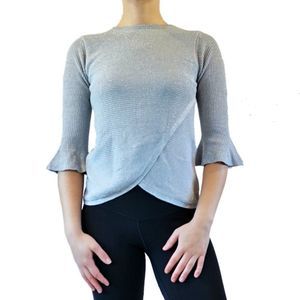 Copper Key Womens X-Small Silver Knitted Sweater